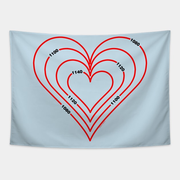 Civil Engineering Red Heart Tapestry by Barthol Graphics