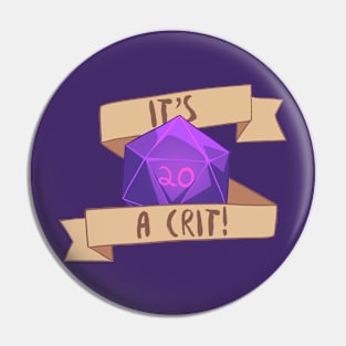 It's a Crit! Purple Pin