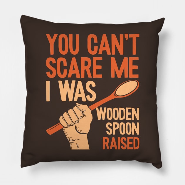 Scared Wooden Spoon Pillow by nickbeta