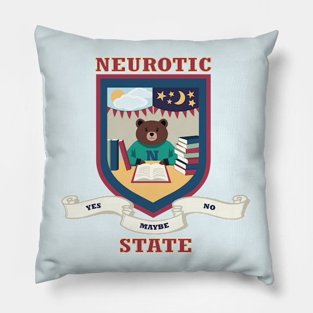 Nuerotic State Pillow by KittenMe Designs