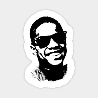 Stevie Wonder Portrait black white Magnet