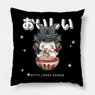 kitty love instant ramen Pillow