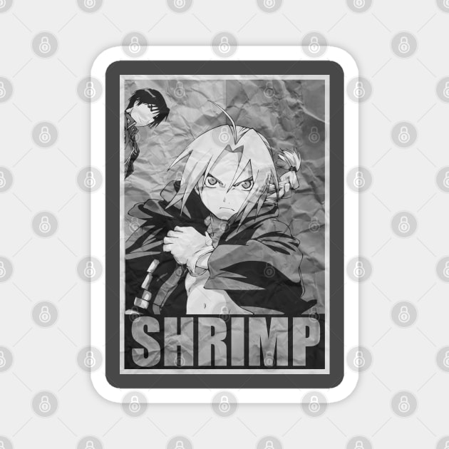 Full Metal shrimp (black/white version) Magnet by kurticide