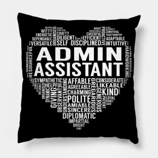 Admin Assistant Heart Pillow