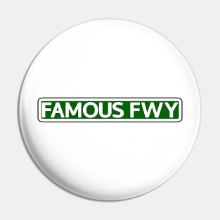 Famous Fwy Street Sign Pin