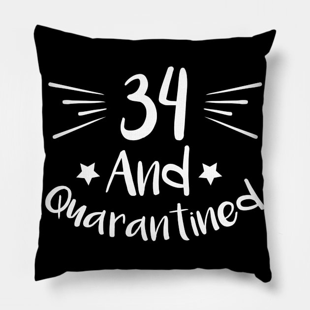 34 And Quarantined Pillow by kai_art_studios