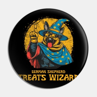 Funny German Shepherd Wizard, Dog Owner men woman kids Pin