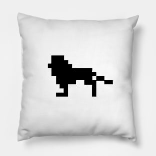 lion animal sillhouette pixel Pillow