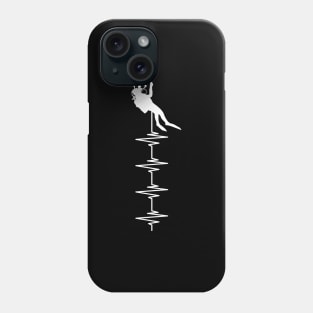 Scuba diver heartbeat w Phone Case