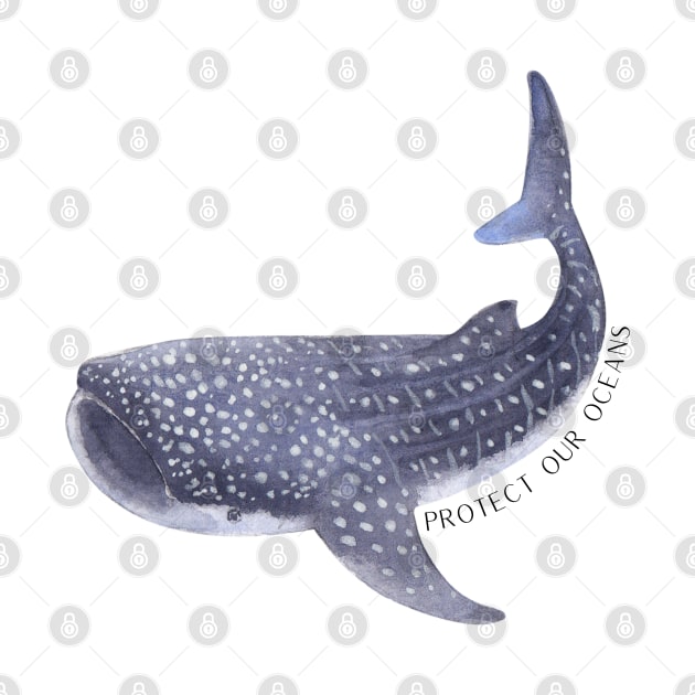 Protect our Oceans: Whale Shark by Print Lilac