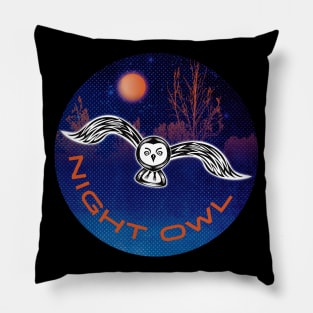 Night Owl Supermoon Pillow