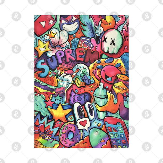 Supreme Doodle - Supreme - T-Shirt | TeePublic