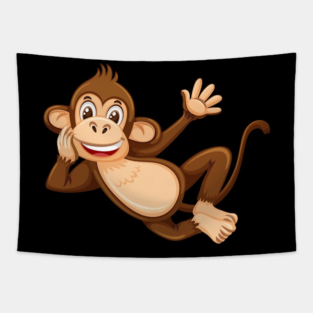 Monkey - Gift for Monkey Lover Tapestry by giftideas