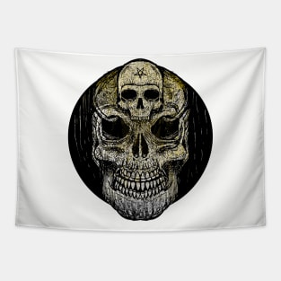 Skull with glittered gold Tapestry