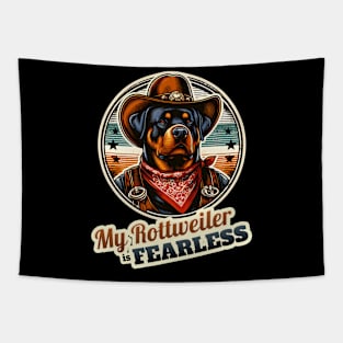 Cowboy Rottweiler Tapestry