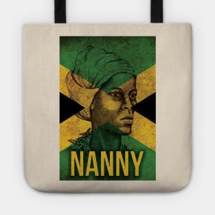 Famous Women of Black History | Queen Nanny of the Accompong Maroons in front of the Jamaican Flag Tote