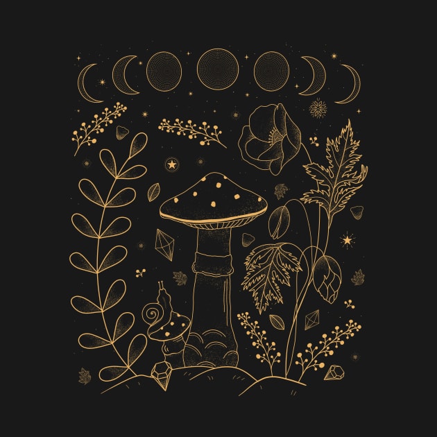 Goblincore Aesthetic Cottagecore Dark Academia Mushroom by gogo-jr