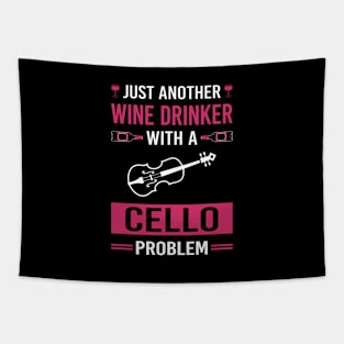 Wine Drinker Cello Cellist Tapestry