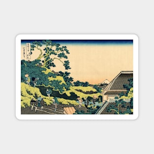 The Fuji seen from the Mishima pass by Katsushika Hokusai Magnet