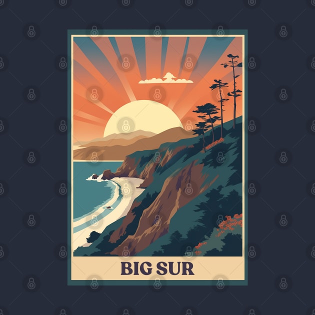 Big Sur by Retro Travel Design