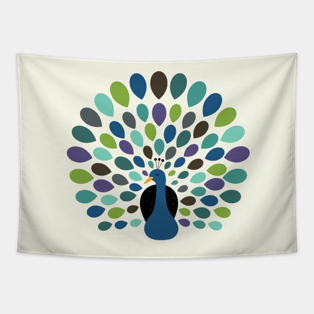 Peacock Time Tapestry by AndyWestface