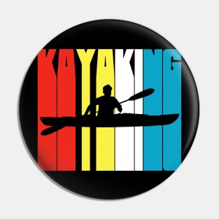 kayaking retro Pin