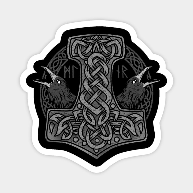 Viking Norse God Hammer - Mjolnir Gift Magnet by biNutz