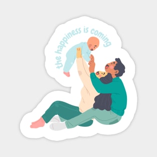 t shirt the happiness is coming the baby is coming Magnet