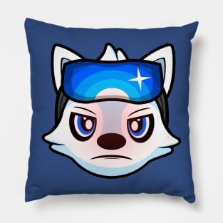 Angry Skier Alaskan Malamute Brook Pillow