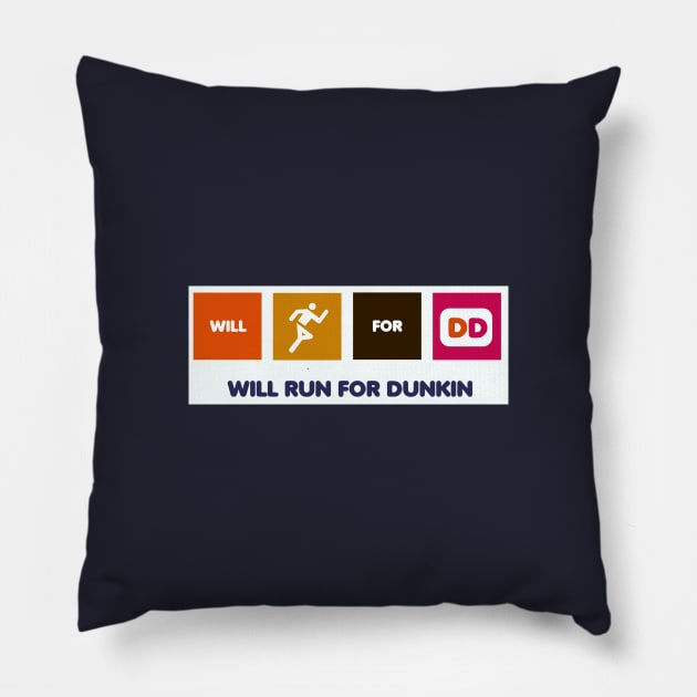 Will run for dunkin Pillow by Sci-Emily