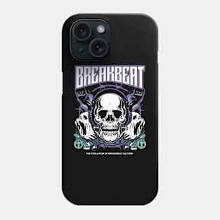 BREAKBEAT  - Evolution Skull (purple/teal) Phone Case