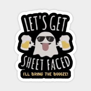 Let's Get Sheet Faced, Halloween Gift, Halloween, Halloween Shirt, Fall Shirt, Gift for Halloween, Halloween Tee, Funny Halloween Shirt Magnet