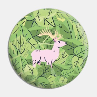 Deer in Leaves Pin