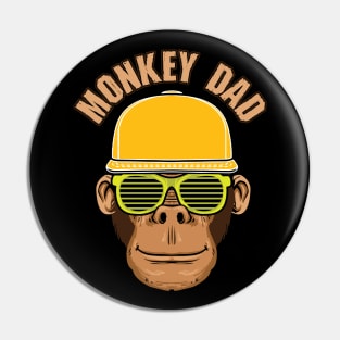 Monkey Dad Funny Novelty Pin