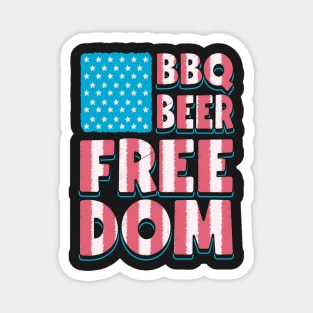 Beers, BBQ, Freedom, Murica Magnet