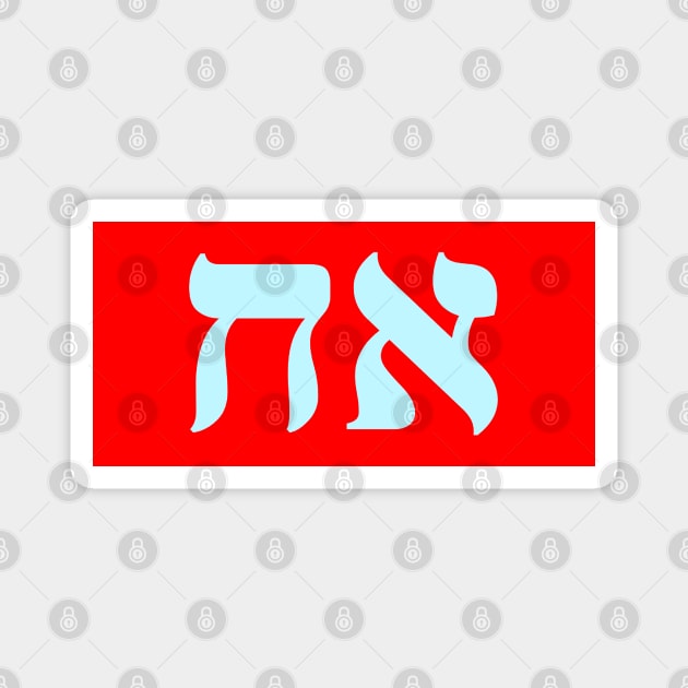 Hebrew Word for Brother Magnet by Hebrewisms