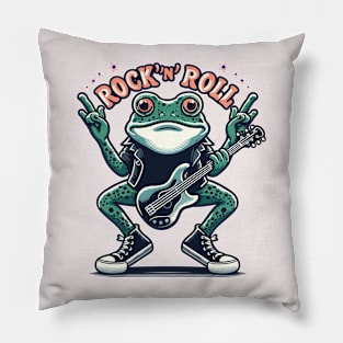 Rock N Roll Frog Pillow