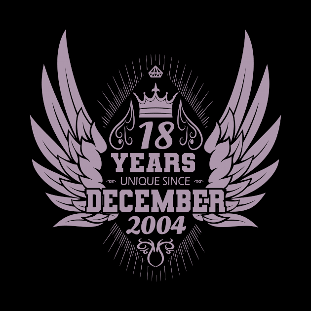 Unique since December 2004 18th birthday angel wings by HBfunshirts