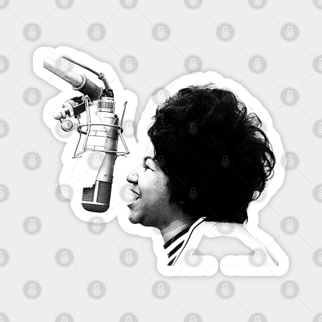 Young Aretha Franklin Magnet by terilittleberids