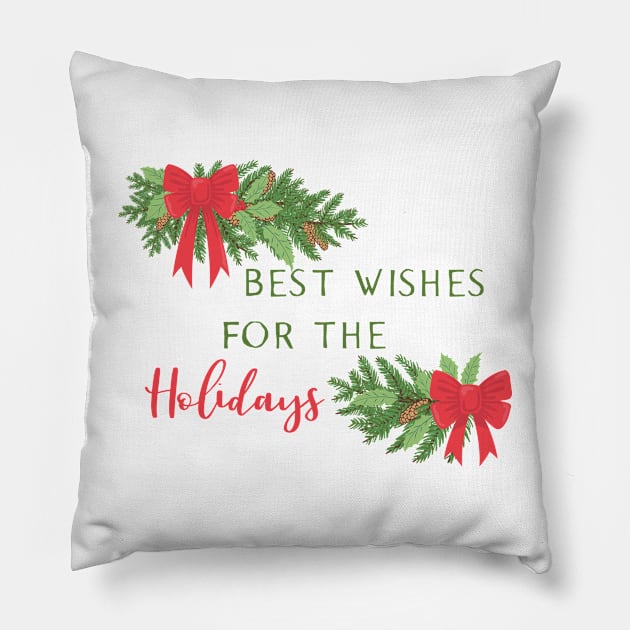 Holiday Wishes Pillow by SWON Design