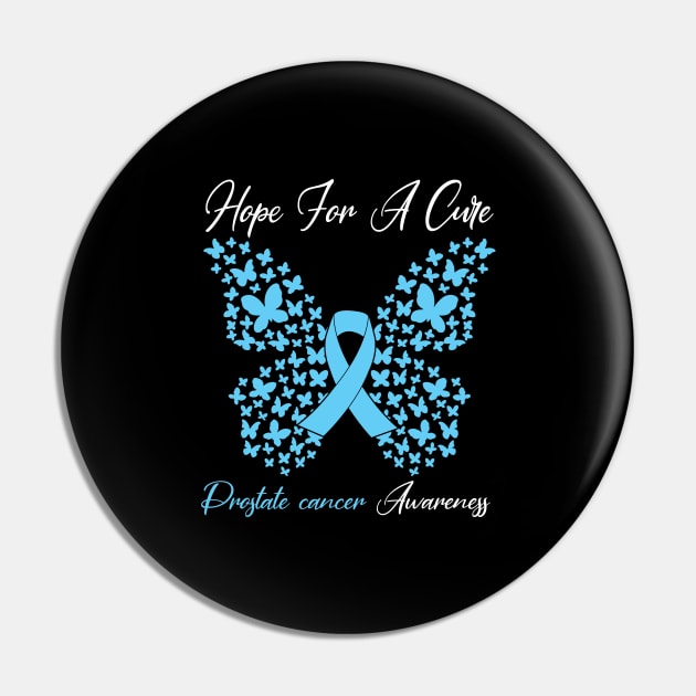 Hope For A Cure  Butterfly Gift 3 Prostate cancer Pin by HomerNewbergereq