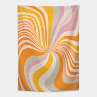 70s Swirl Retro Cute Sun Pattern Tapestry