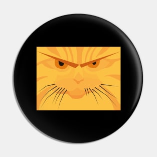 Orange cat moment grumpy low poly Pin