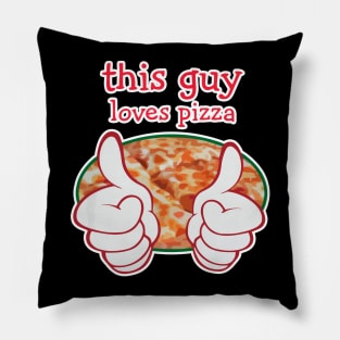Guys Funny Pizza Lover Design Pillow