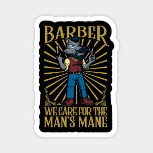 We care for the man's mane - Barbier Magnet