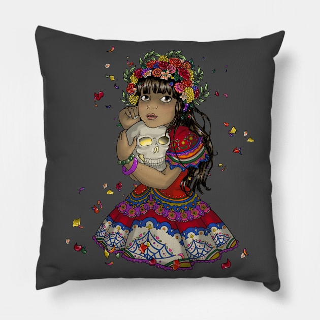 Amigo Muerte Pillow by Thedustyphoenix