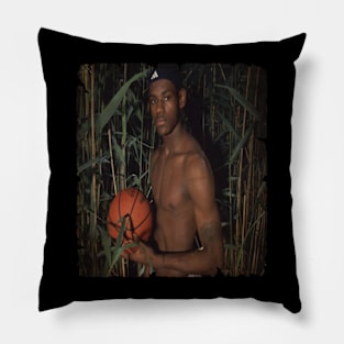 Young Lebron James Vintage Pillow