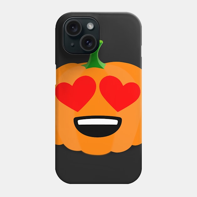 Pumpkin Emoji Heart Eyes Phone Case by eightfive_one4