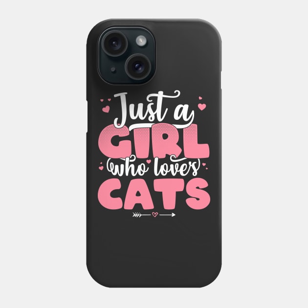 Just A Girl Who Loves Cats - Cute Cat lover gift product Phone Case by theodoros20