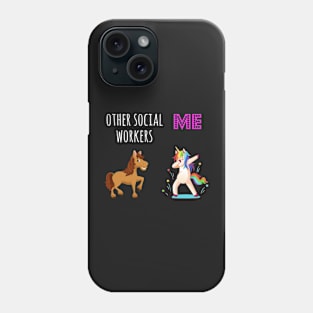 unicorn social worker, Funny Social Worker Gift Phone Case